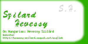 szilard hevessy business card